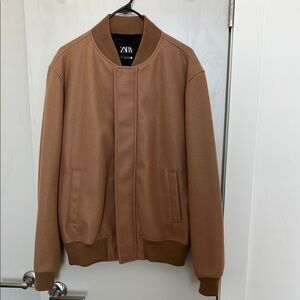Zara | Men's Tan/Brown Bomber Jacket
